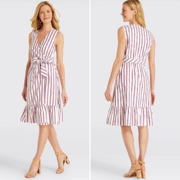 Draper James
Stripe Faux Wrap Tank Dress ❤️🩹 - Picture 1 of 12